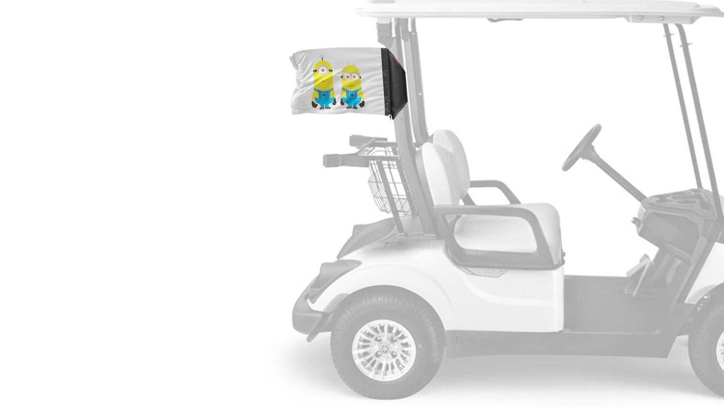 Minions 12"x18" Forever Wave Flag for Golf Carts