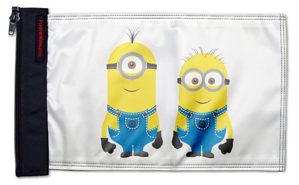 Minions 12"x18" Forever Wave Flag for Jeep Wrangler CJ-7 and CJ-8 1976-1986
