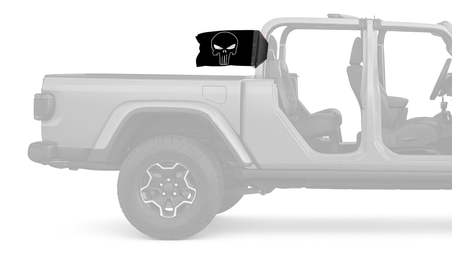 Punisher 12"x18" Forever Wave Flag for Jeep Gladiator JT