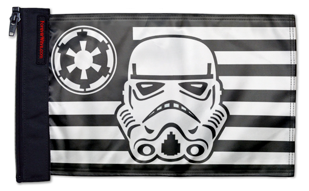 Star Wars Stormtrooper Imperial 12"x18" Forever Wave Flag for Golf Carts