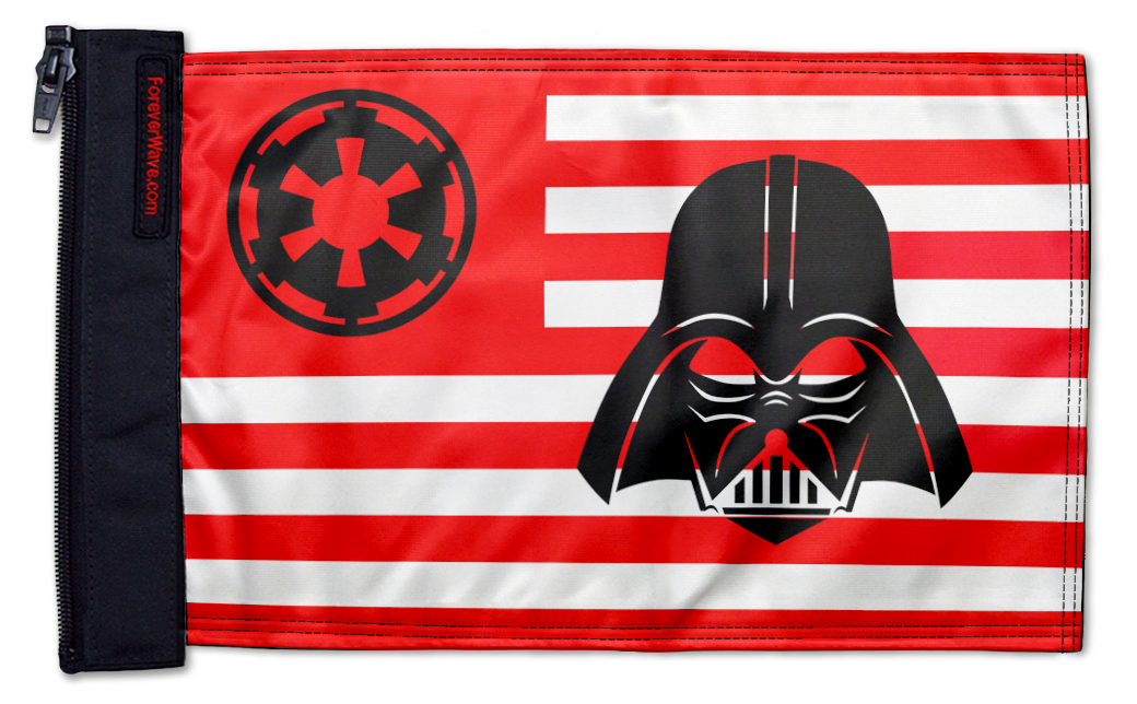 Star Wars Vader Imperial 12"x18" Forever Wave Flag for Bronco