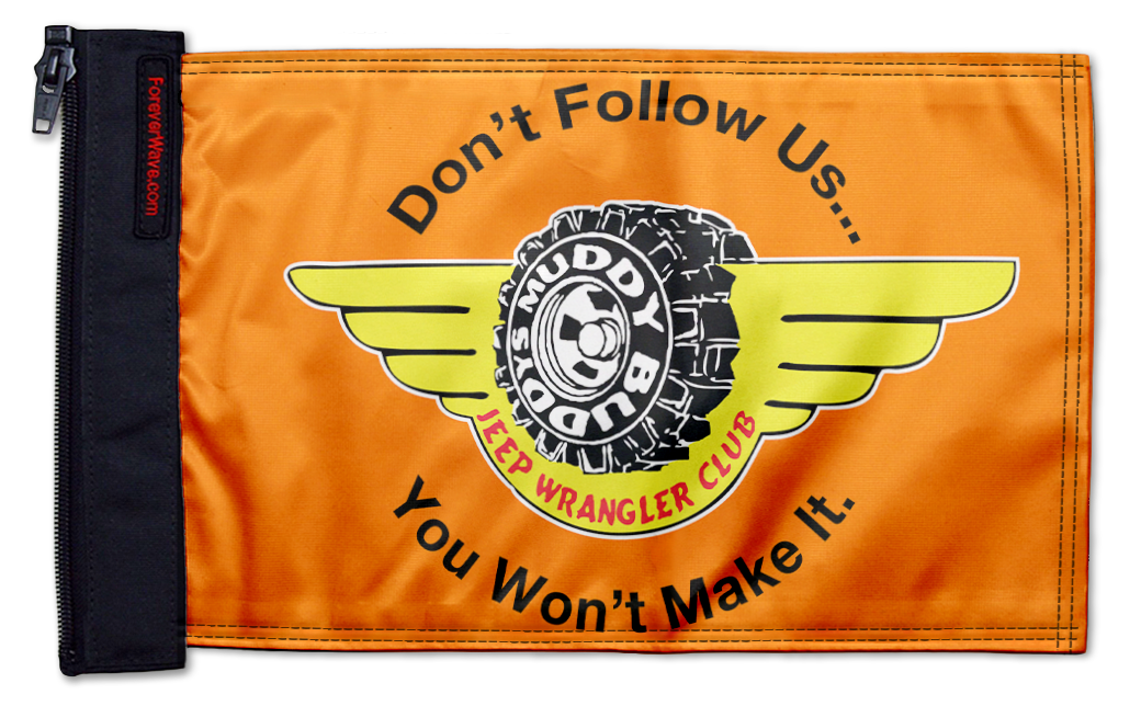 Muddy Buddys Jeep Club 12"x18" Forever Wave Flag