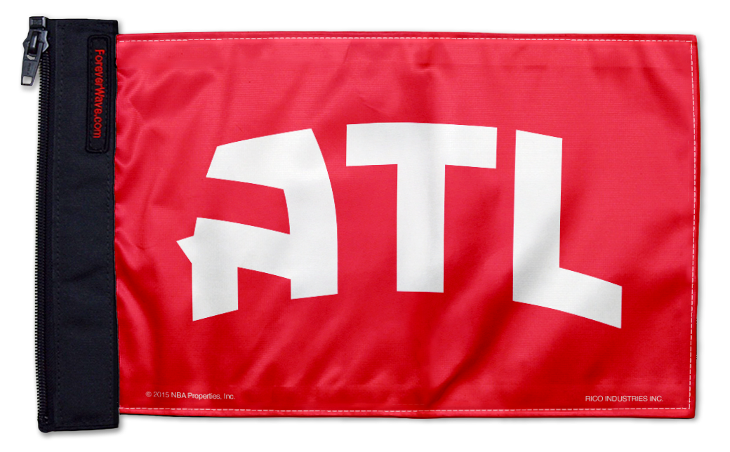 Atlanta Hawks 11"x17" Forever Wave Flag for Jeep Wrangler YJ 1986-1995