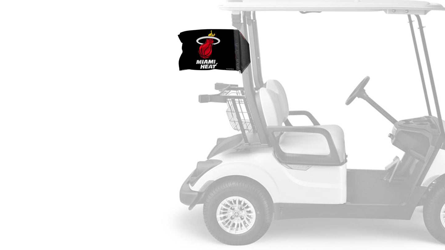 Miami Heat 11"x17" Forever Wave Flag for Golf Carts