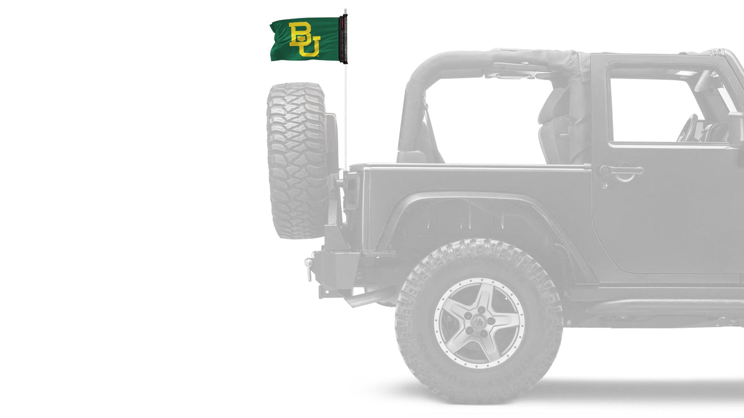Baylor 11"x17" Forever Wave Flag for Jeep Wrangler YJ 1986-1995