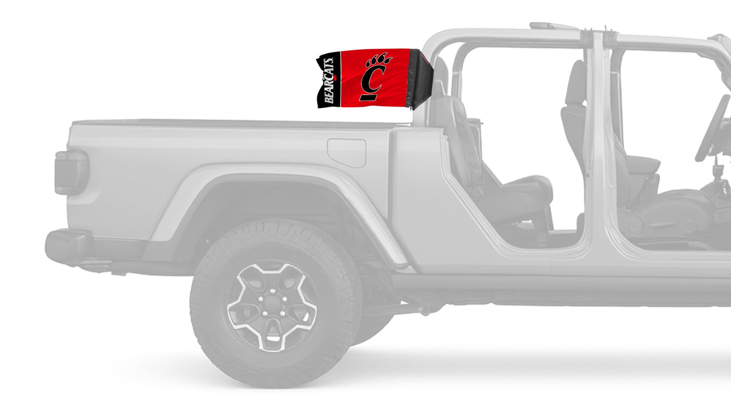 Cincinnati Bearcats 11"x17" Forever Wave Flag for Jeep Gladiator JT