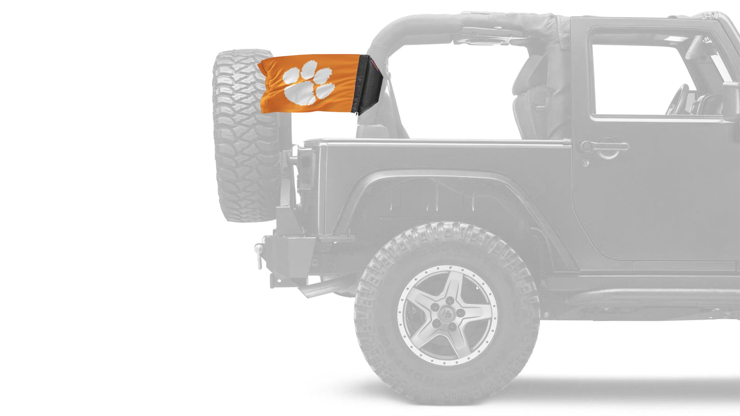 Clemson 11"x17" Forever Wave Flag for Jeep Wrangler YJ 1986-1995
