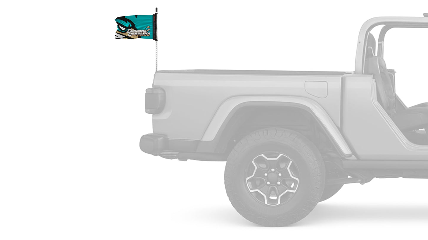 Coastal Carolina 11"x17" Forever Wave Flag for Jeep Wrangler JK 2-Door 2007-2018