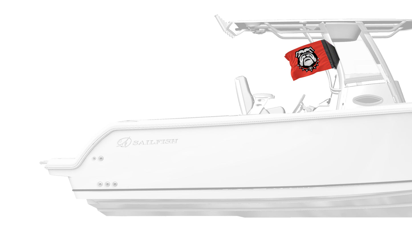 Georgia Bulldog 11"x17" Forever Wave Flag for Boats