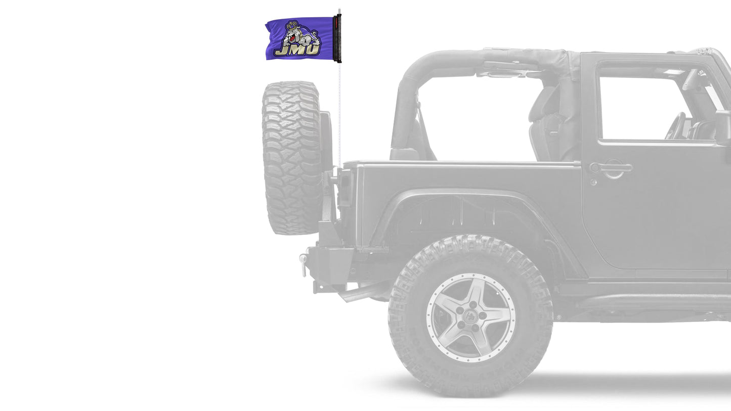 James Madison University 11"x17" Forever Wave Flag for Jeep Wrangler JLU 4-Door 2018-Present