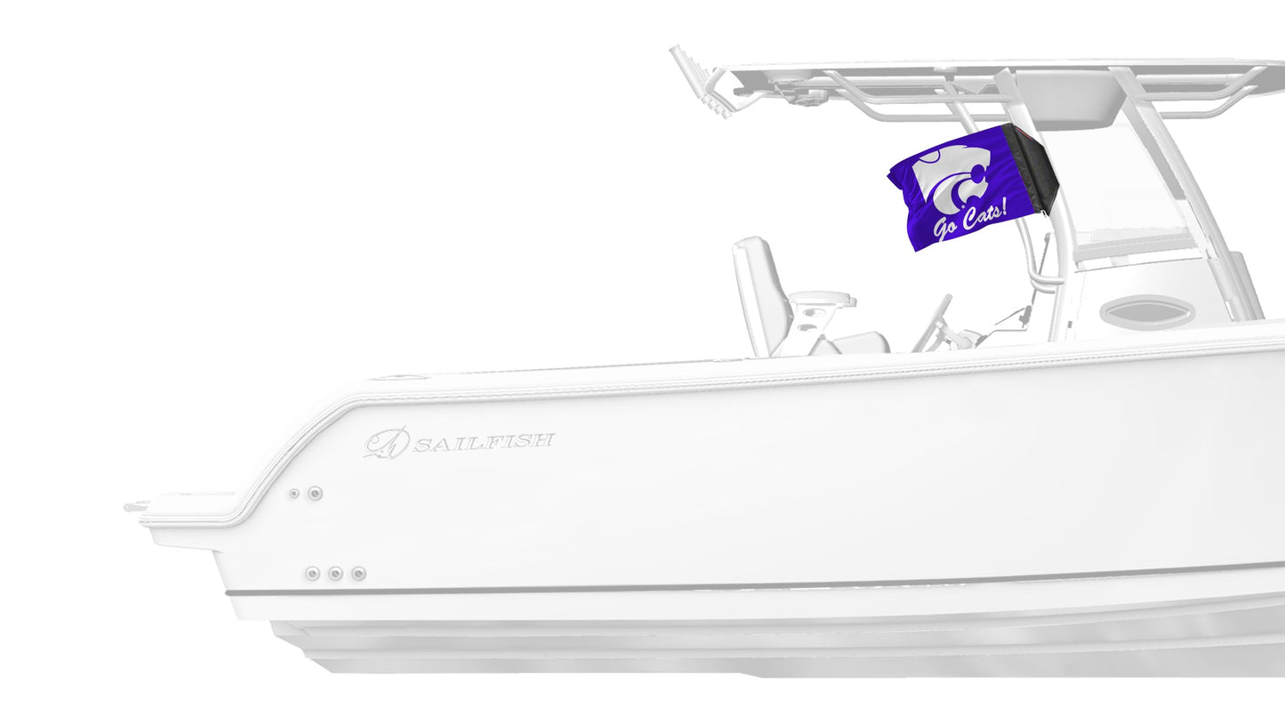 Kansas State 11"x17" Forever Wave Flag for Boats