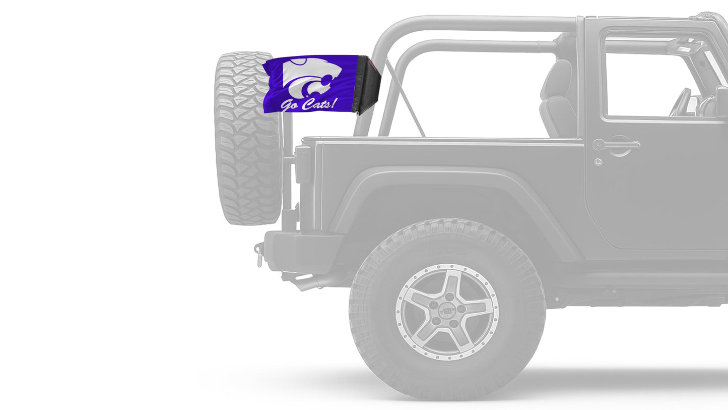 Kansas State 11"x17" Forever Wave Flag for Jeep Wrangler LJ 2003-2006