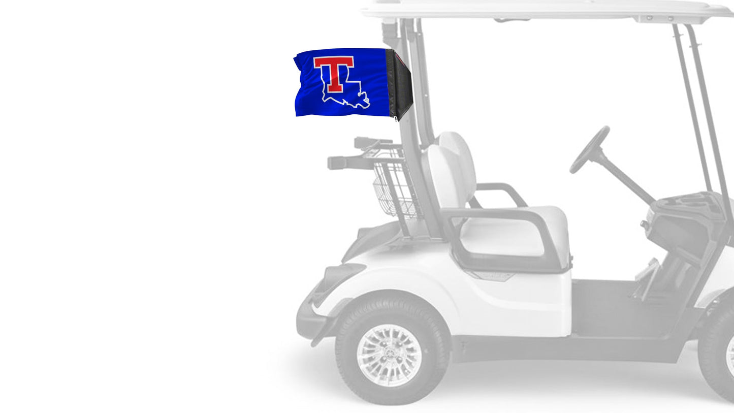 Louisiana Tech 11"x17" Forever Wave Flag for Golf Carts