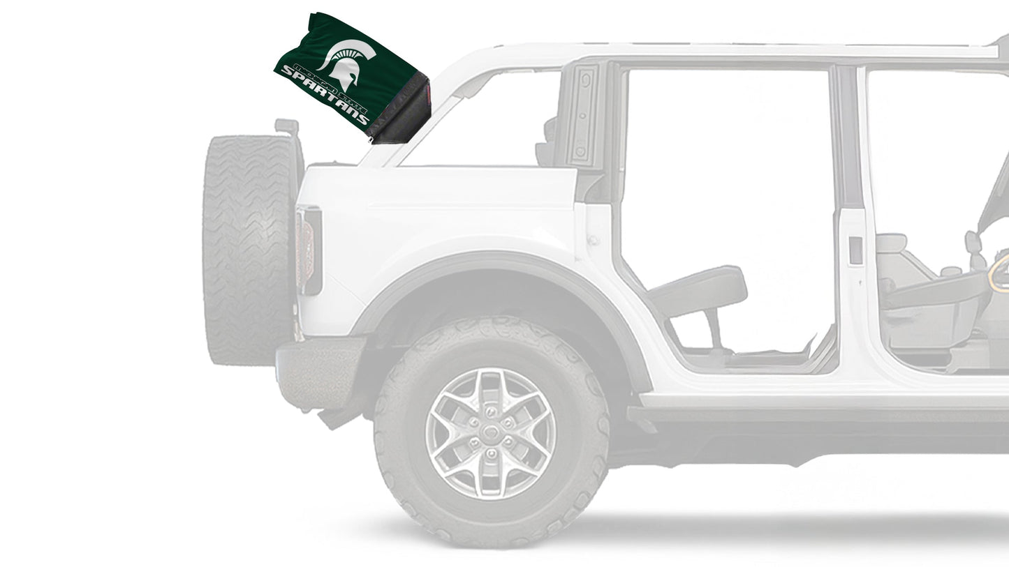 Michigan State 11"x17" Forever Wave Flag for Bronco