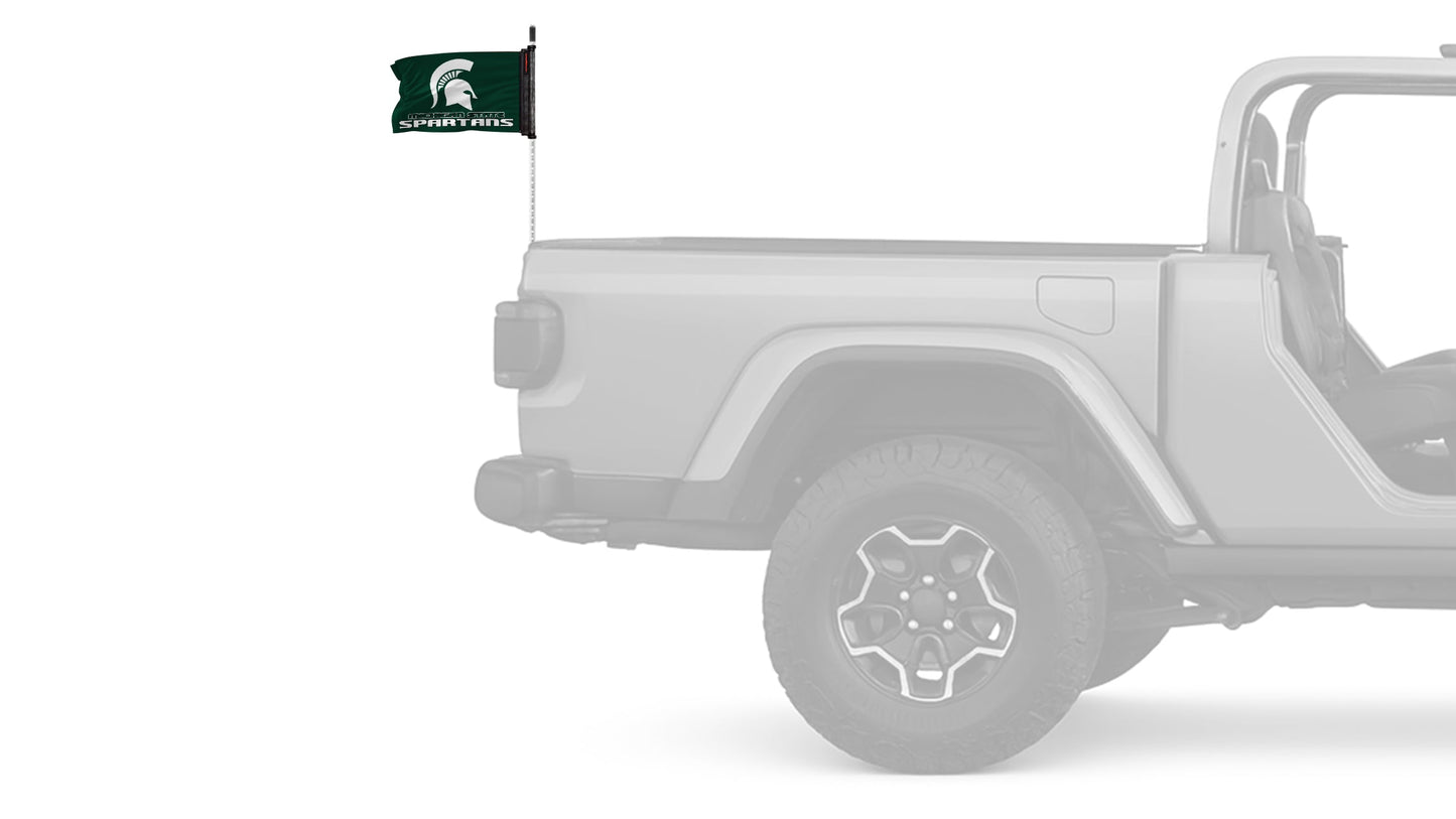 Michigan State 11"x17" Forever Wave Flag for Jeep Wrangler YJ 1986-1995
