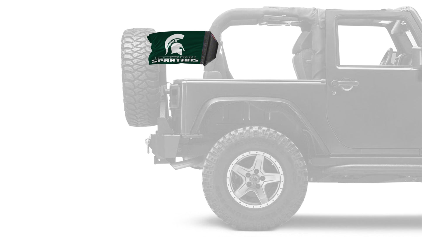 Michigan State 11"x17" Forever Wave Flag for Jeep Wrangler YJ 1986-1995