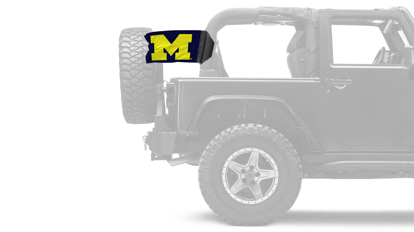 Michigan 11"x17" Forever Wave Flag for Jeep Wrangler JLU 4-Door 2018-Present
