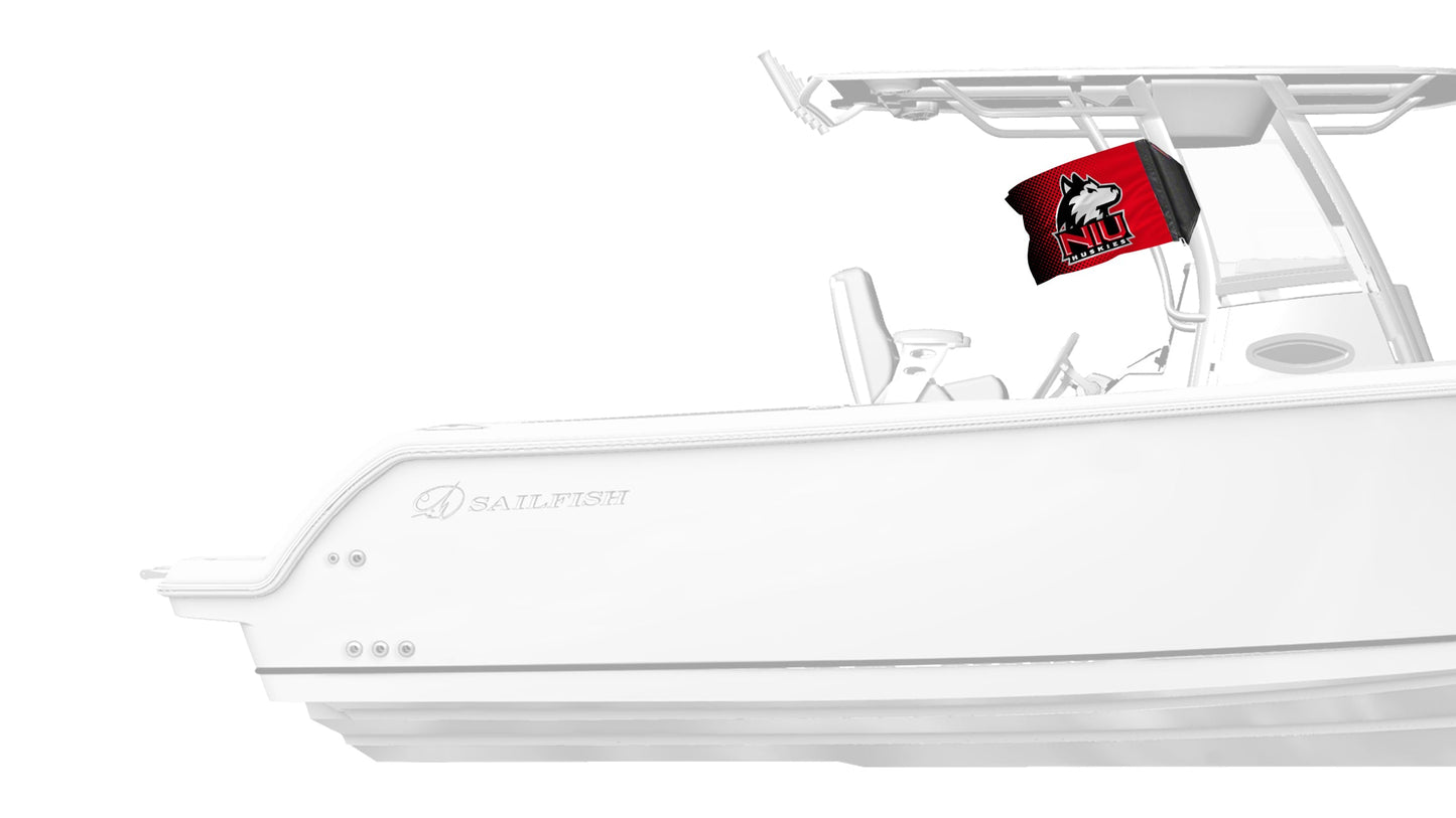 Northern Illinois 11"x17" Forever Wave Flag for Boats
