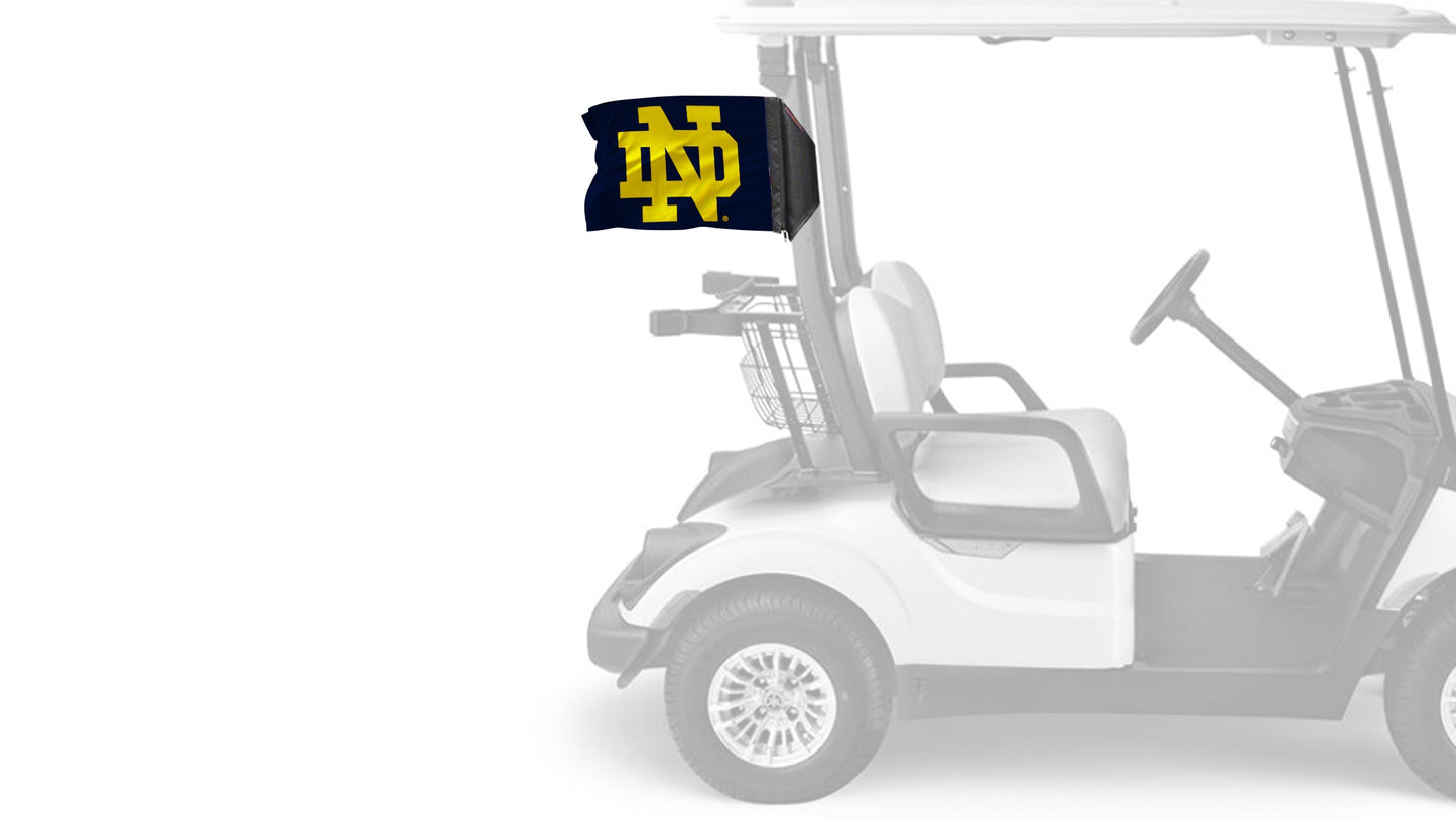 Notre Dame 11"x17" Forever Wave Flag for Golf Carts