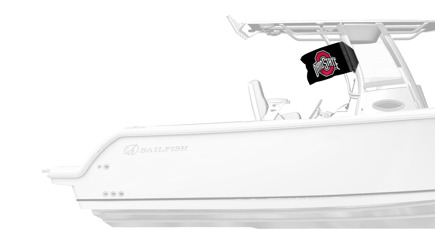 Ohio State Black11"x17" Forever Wave Flag for Boats