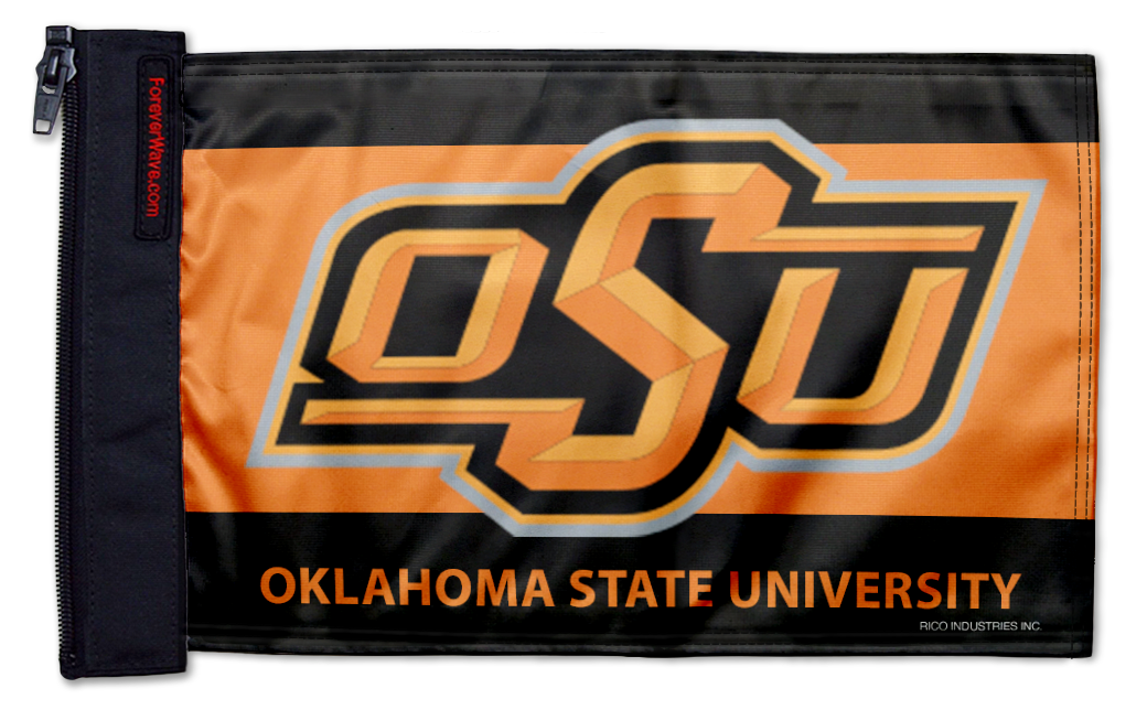 Oklahoma State 11"x17" Forever Wave Flag for Golf Carts