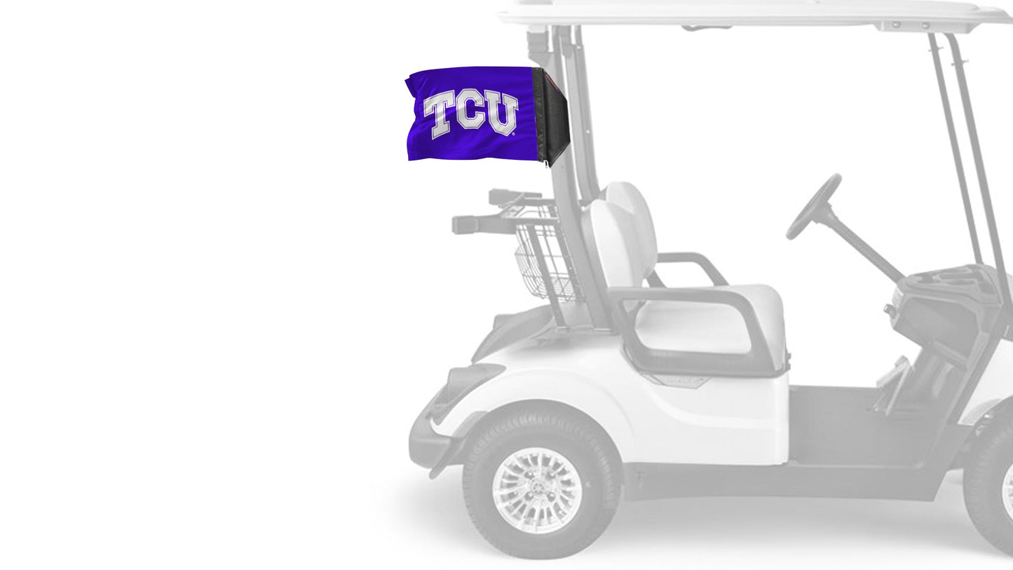 TCU 11"x17" Forever Wave Flag for Golf Carts