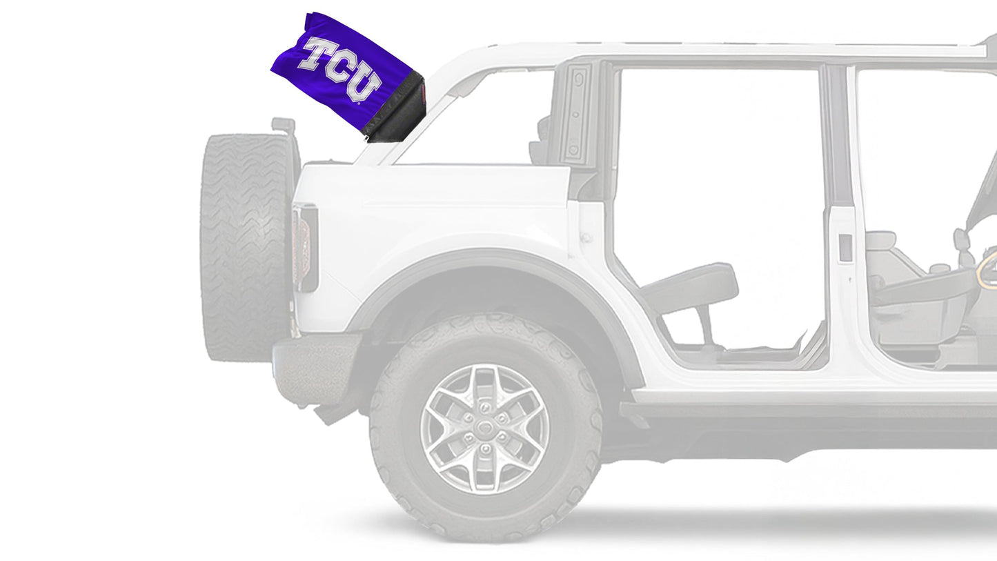 TCU 11"x17" Forever Wave Flag for Bronco