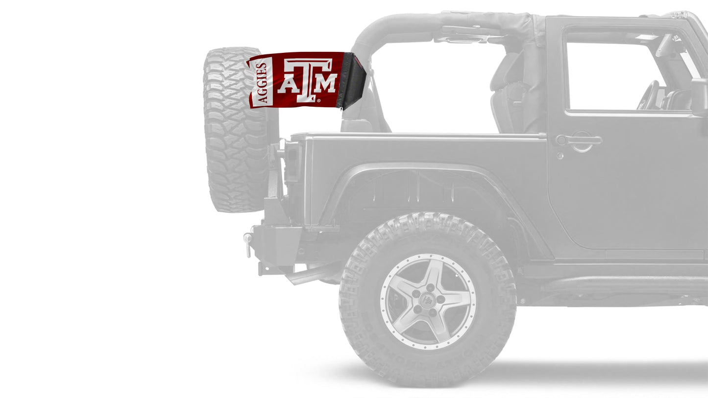 Texas A&M 11"x17" Forever Wave Flag for Jeep Wrangler JLU 4-Door 2018-Present