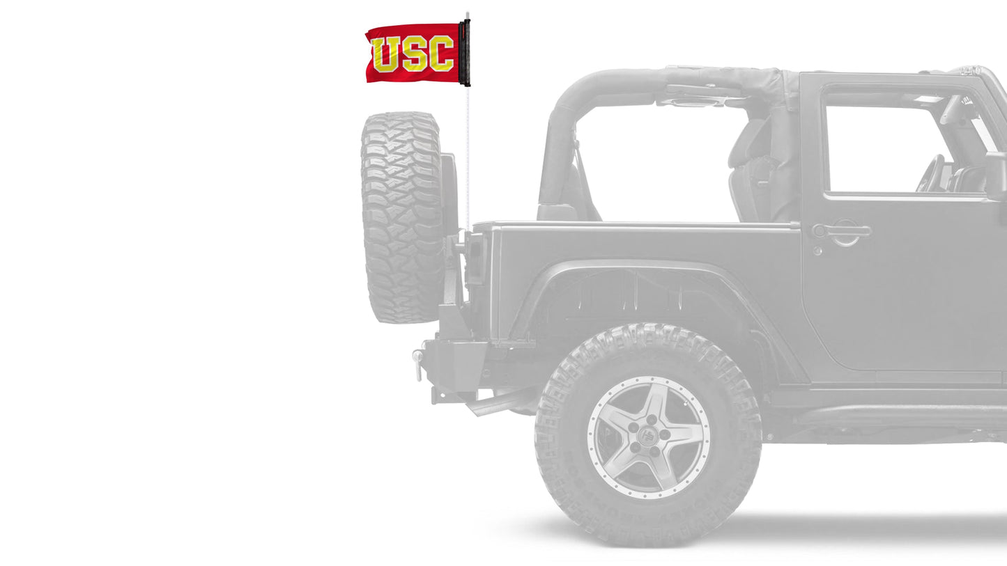 Southern California USC 11"x17" Forever Wave Flag for Jeep Wrangler JK 2-Door 2007-2018