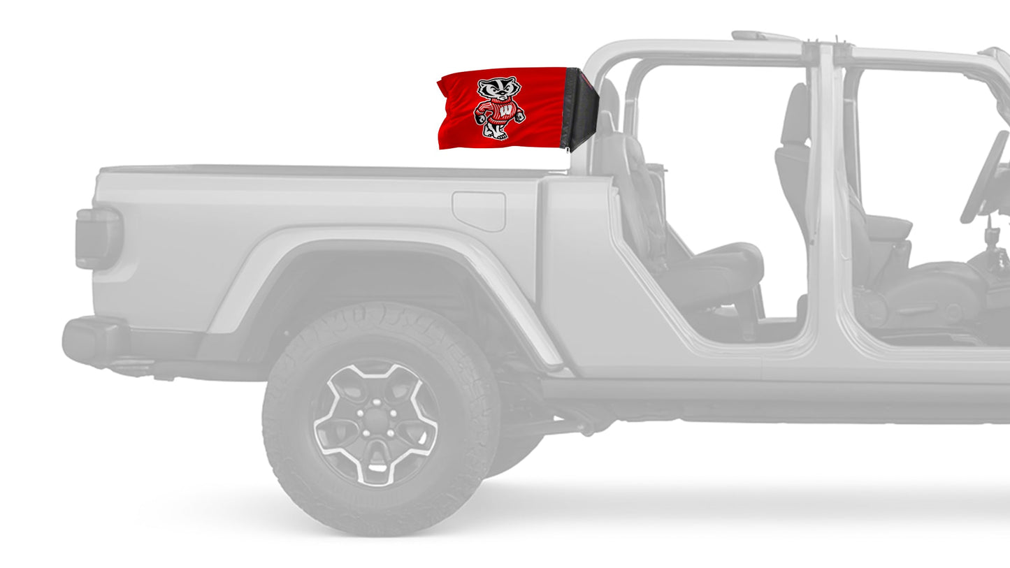 Wisconsin 11"x17" Forever Wave Flag for Jeep Gladiator JT