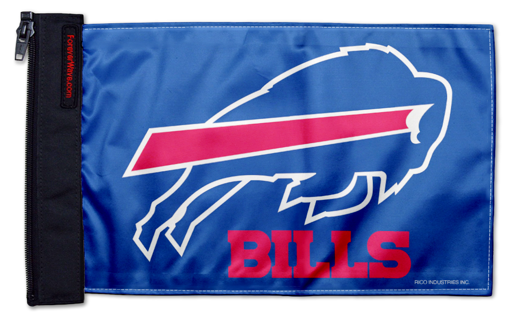 Buffalo Bills 11"x17" Forever Wave Flag for Jeep Wrangler JKU 4-Door 2007-2018