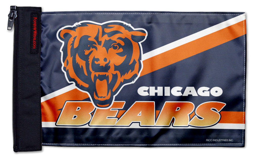Chicago Bears 11"x17" Forever Wave Flag for Jeep Wrangler LJ 2003-2006