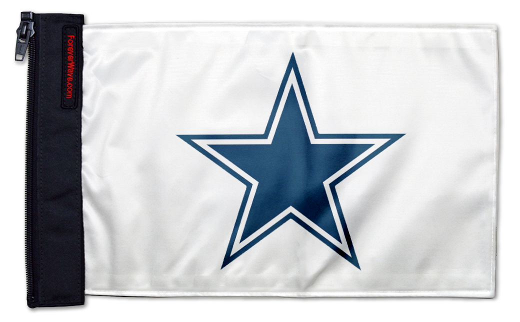 Dallas Cowboys White 11"x17" Forever Wave Flag for Boats