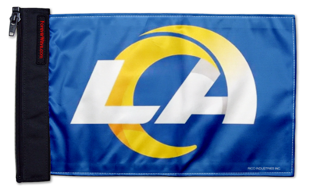 Los Angeles Rams 11"x17" Forever Wave Flag for Bronco