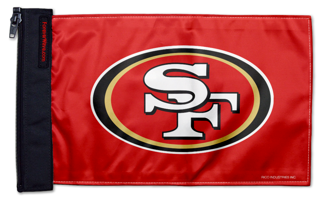 San Francisco 49ers 11"x17" Forever Wave Flag for Jeep Gladiator JT