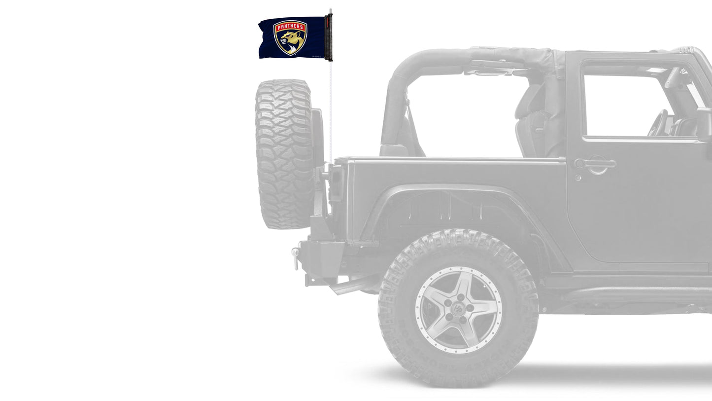 Florida Panthers 11"x17" Forever Wave Flag for Jeep Wrangler JLU 4-Door 2018-Present