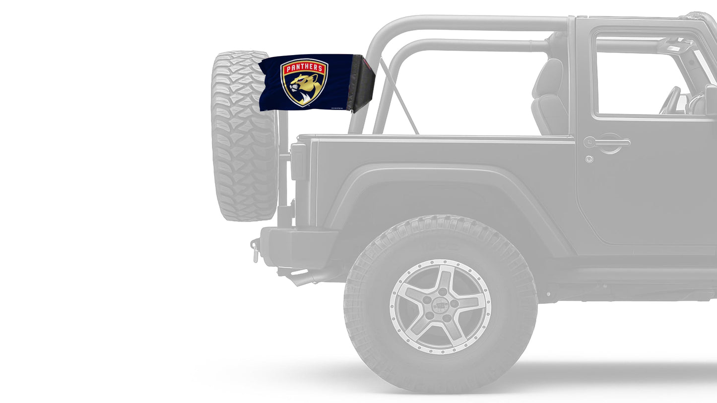 Florida Panthers 11"x17" Forever Wave Flag for Jeep Wrangler YJ 1986-1995