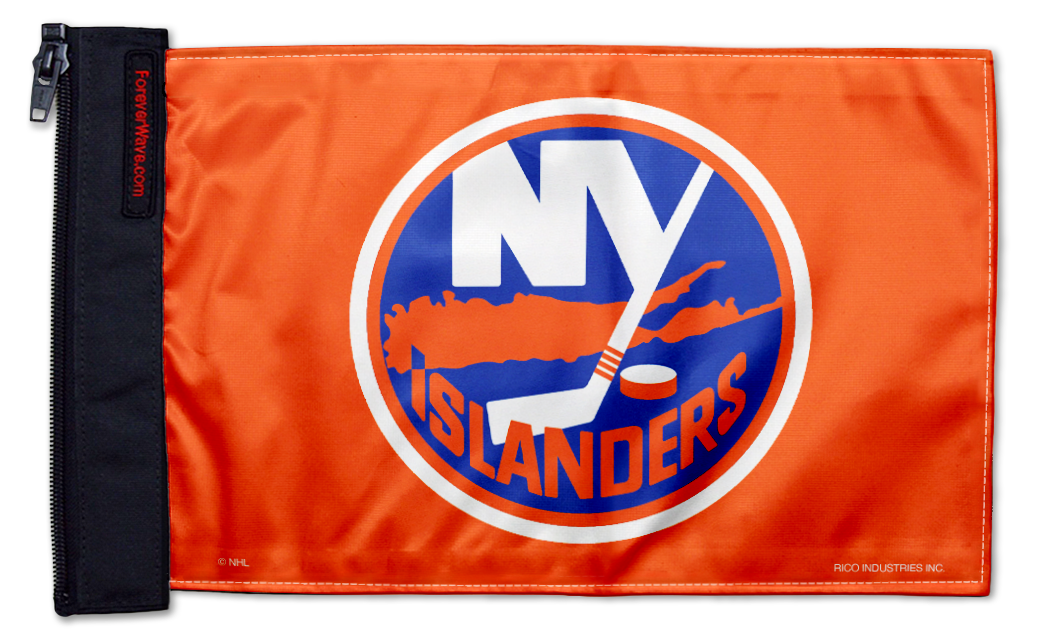 New York Islanders 11"x17" Forever Wave Flag for Jeep Wrangler CJ-7 and CJ-8 1976-1986
