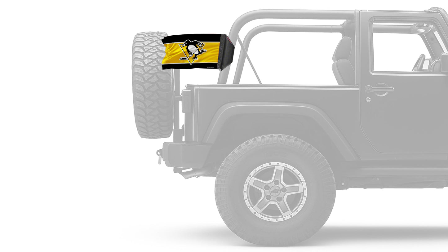 Pittsburgh Penguins 11"x17" Forever Wave Flag for Jeep Wrangler JK 2-Door 2007-2018
