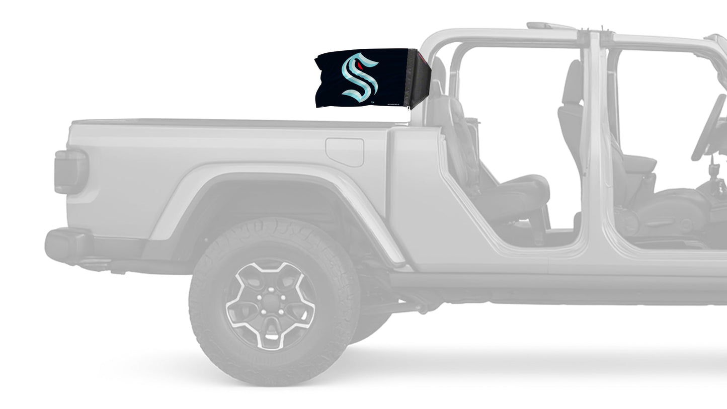 Seattle Kraken 11"x17" Forever Wave Flag for Jeep Gladiator JT