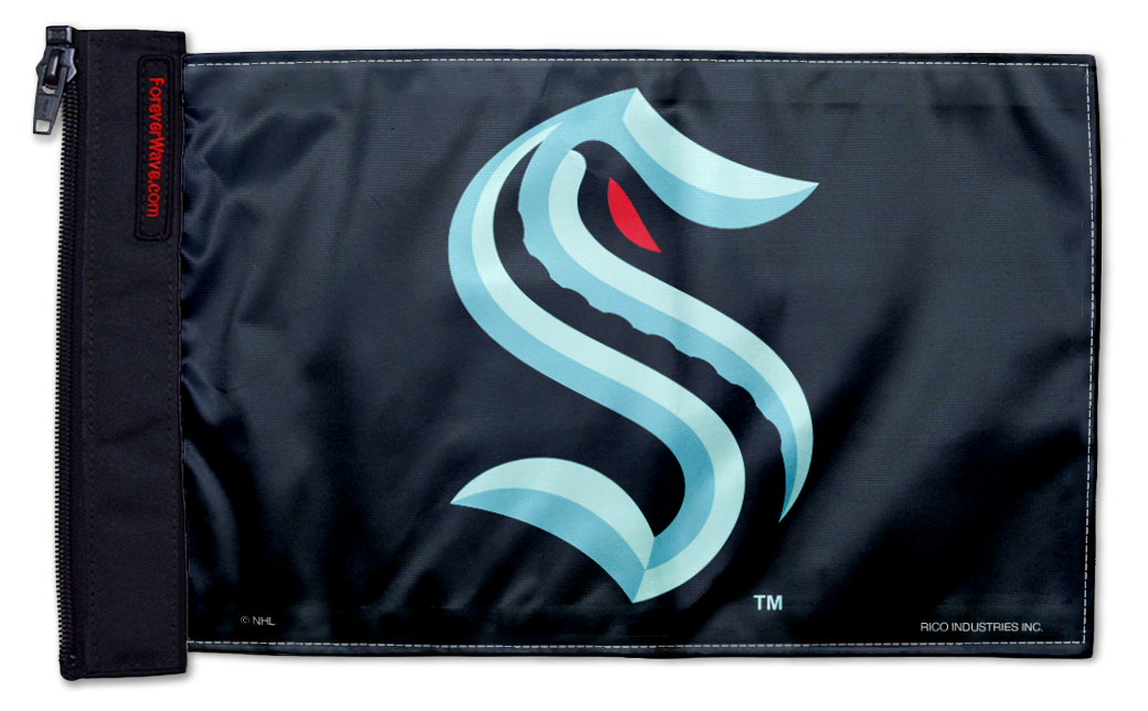 Seattle Kraken 11"x17" Forever Wave Flag for Jeep Wrangler LJ 2003-2006