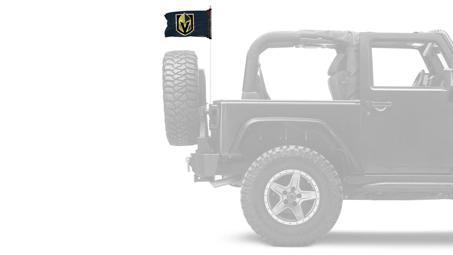Las Vegas Knights 11"x17" Forever Wave Flag for Jeep Wrangler TJ 1996-2006