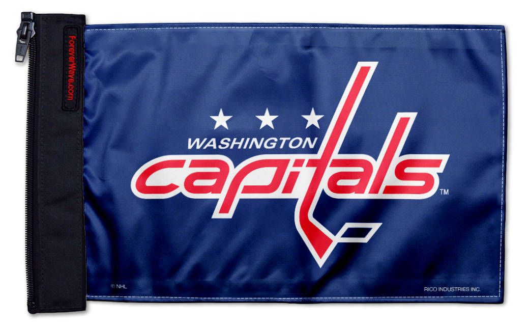Washington Capitals 11"x17" Forever Wave Flag for Jeep Wrangler CJ-7 and CJ-8 1976-1986