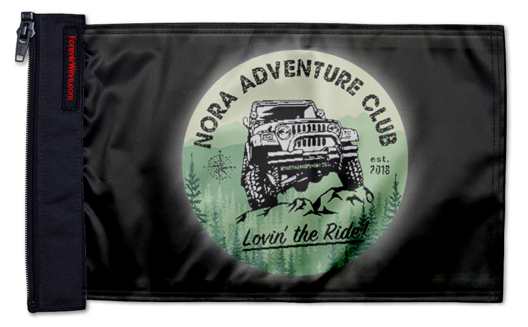 NORA Adventure Club 12"x18" Forever Wave Flag