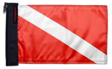 Diver Down 12"x18" Forever Wave Flag for Golf Carts