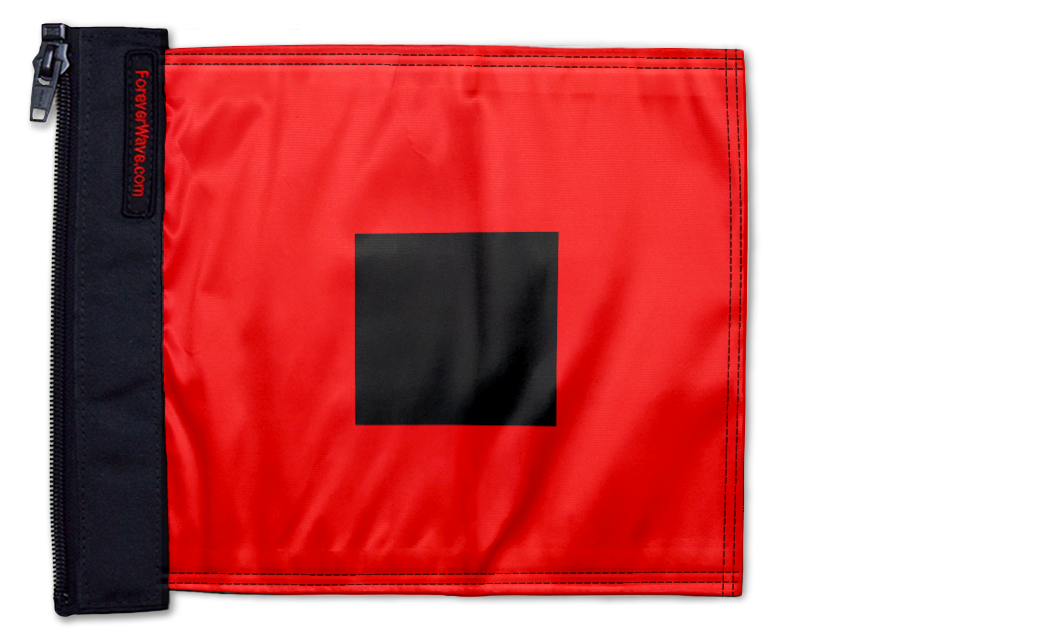 Hurricane Storm Warning 12"x12" Forever Wave Flag