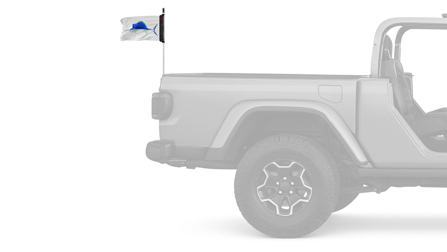 Sailfish 12"x18" Forever Wave Flag for Jeep Wrangler CJ-7 and CJ-8 1976-1986