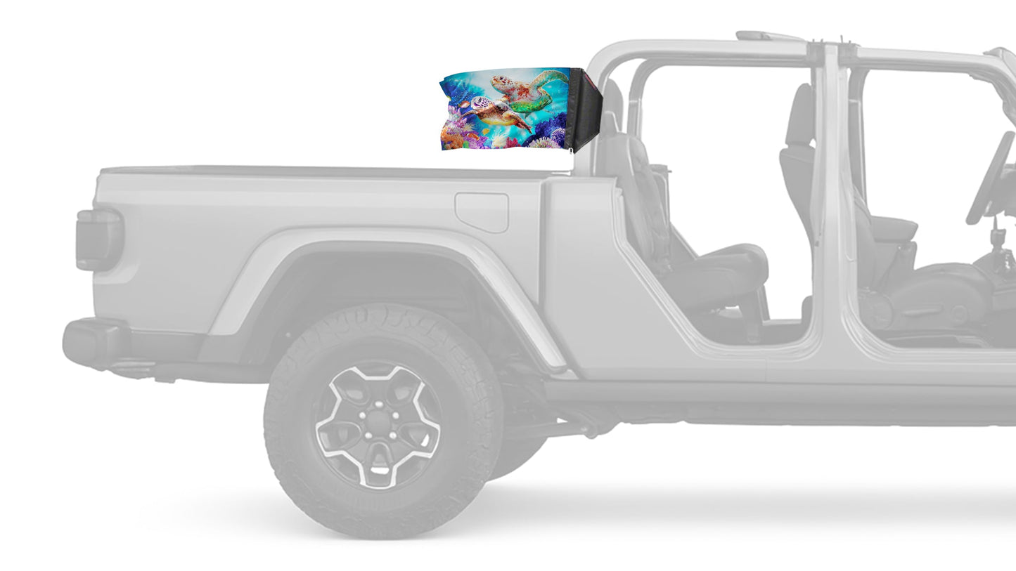 Sea Turtles 12"x18" Forever Wave Flag for Jeep Gladiator JT