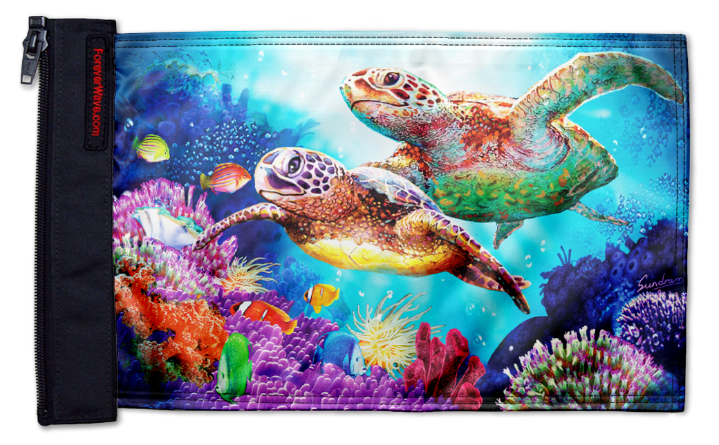 Sea Turtles 12"x18" Forever Wave Flag for Jeep Wrangler JLU 4-Door 2018-Present