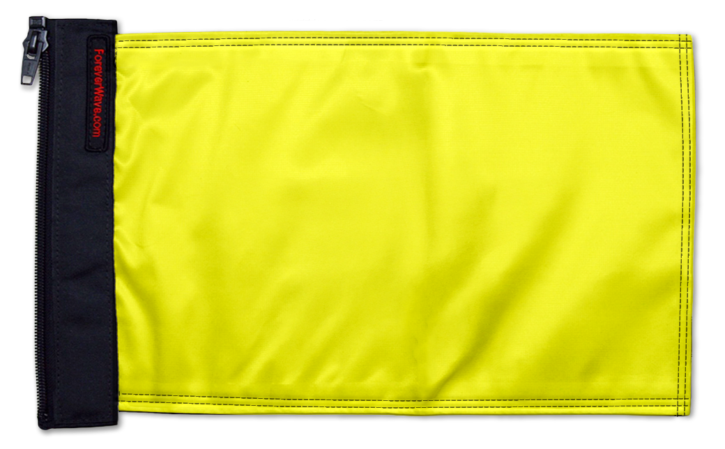 Solid Yellow "Q" 12"x18" Forever Wave Flag for Jeep Wrangler YJ 1986-1995
